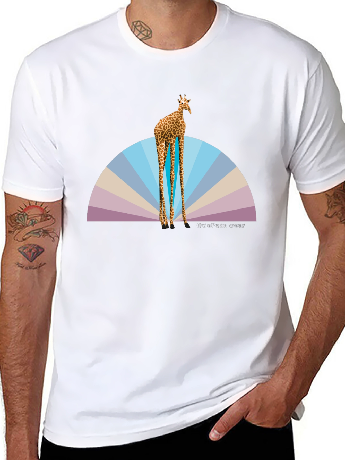 Giraffe Graphic Tee - Unique Animal Print Shirt