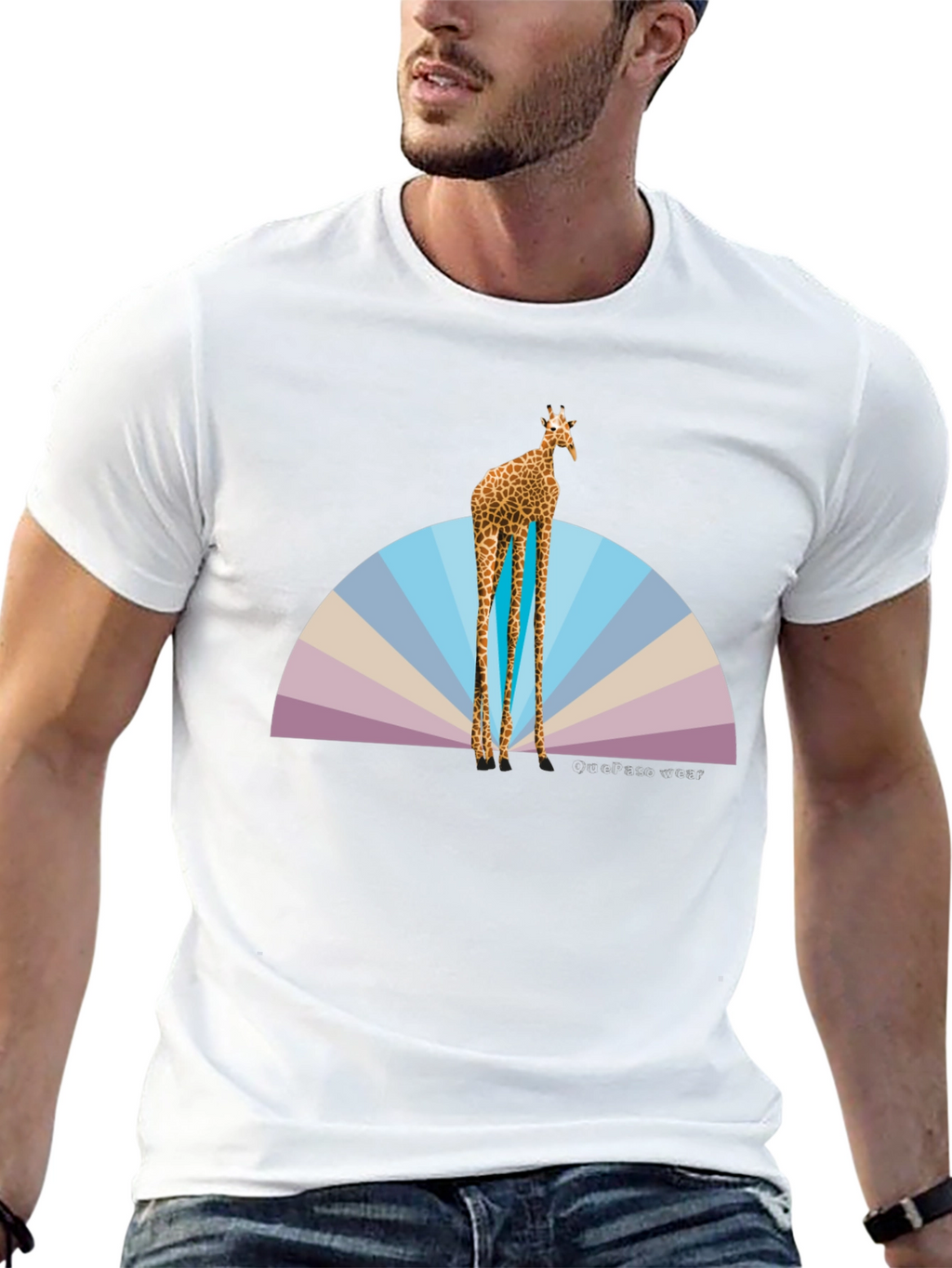 Giraffe Graphic Tee - Unique Animal Print Shirt