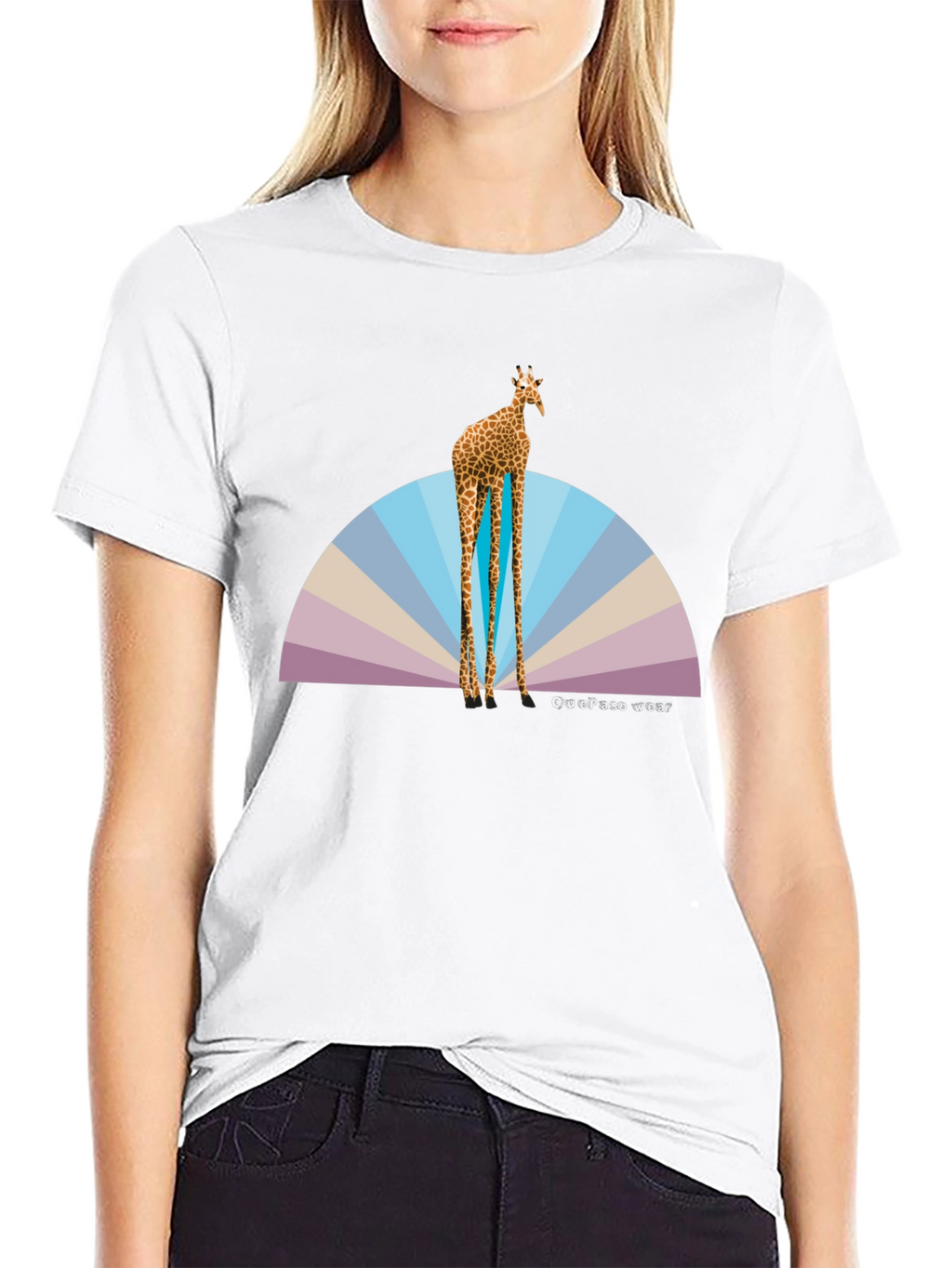 Giraffe Graphic Tee - Unique Animal Print Shirt