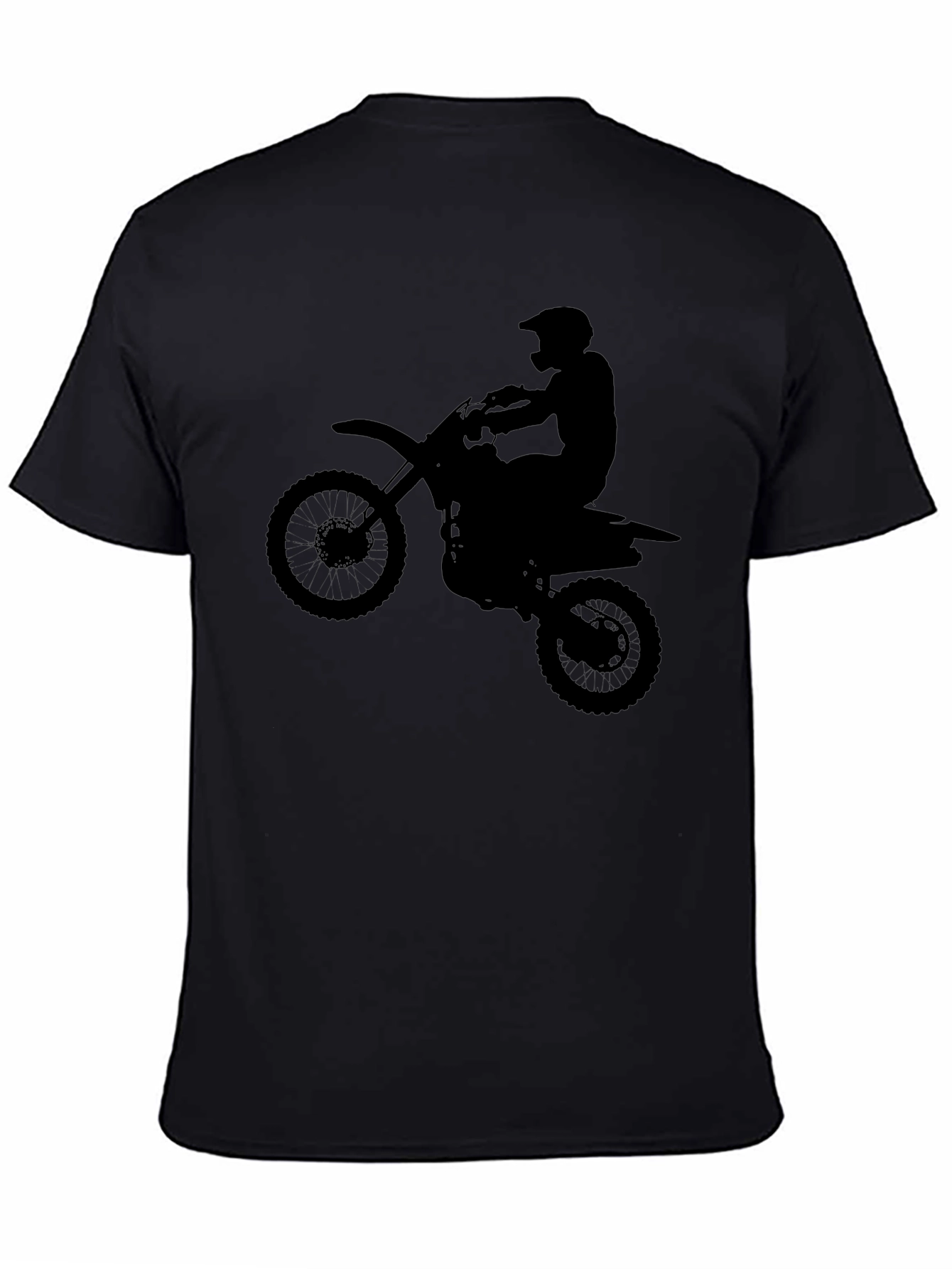 Black Motocross Silhouette Graphic Tee