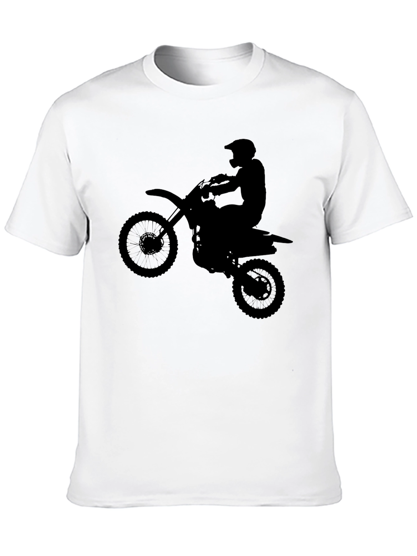 Black Motocross Silhouette Graphic Tee