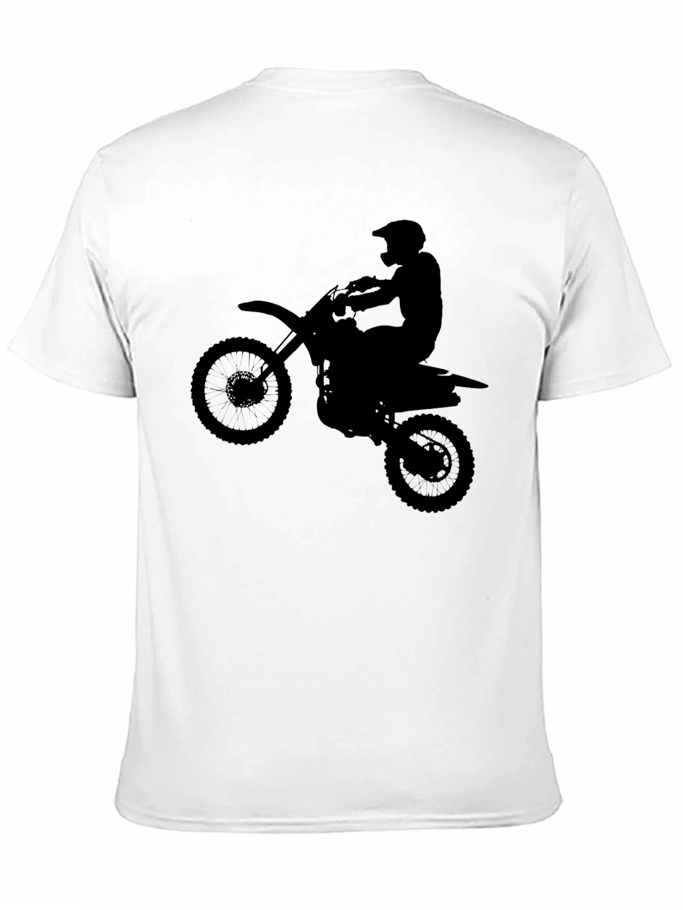 Black Motocross Silhouette Graphic Tee
