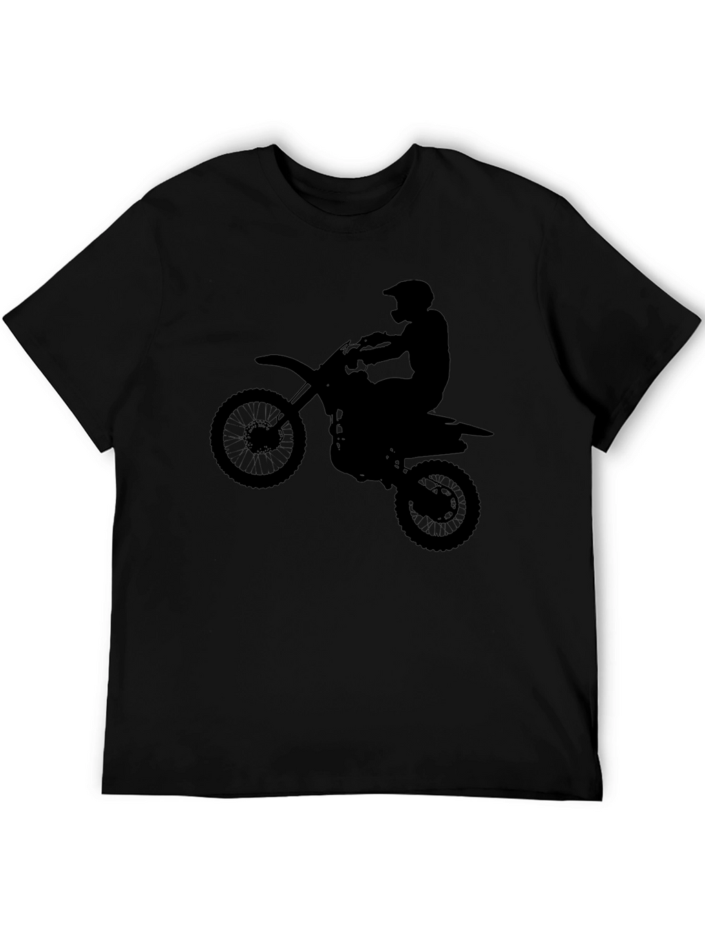 Black Motocross Silhouette Graphic Tee