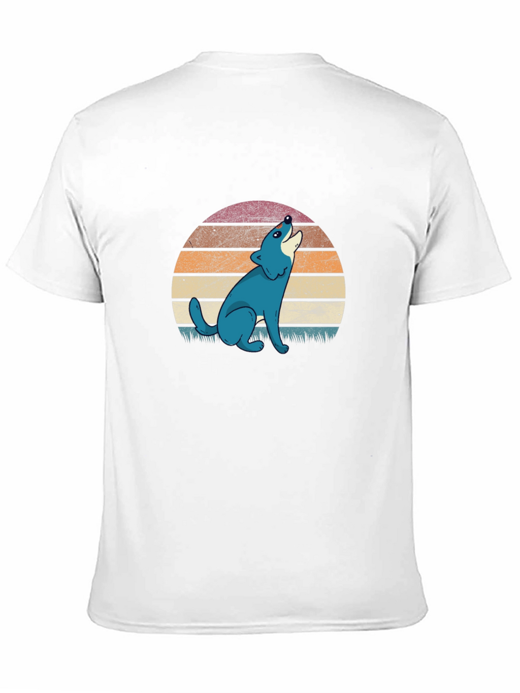 Retro Wolf Graphic T-Shirt - Black Cotton Tee