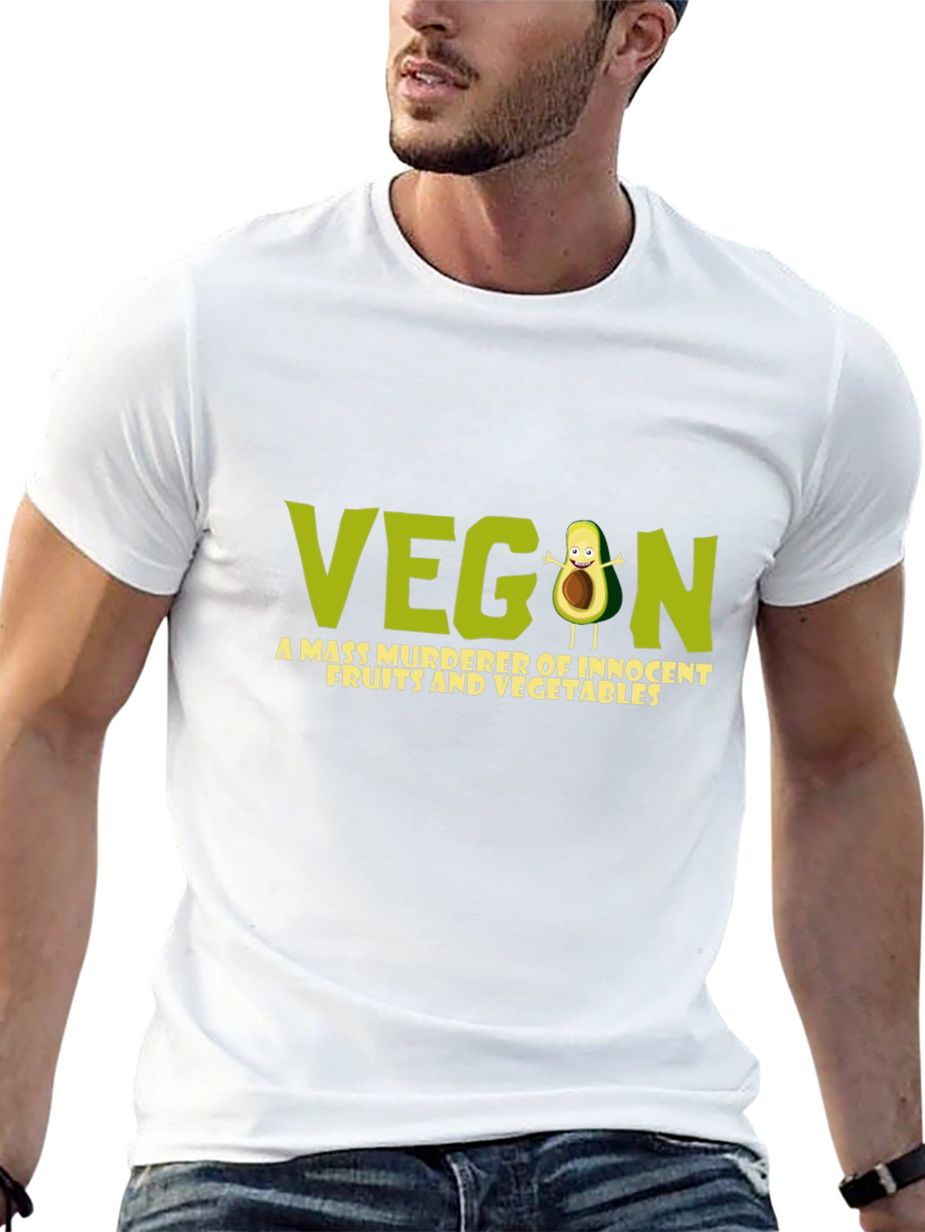 Vegan Mass Murderer Tee - Funny Avocado T-Shirt