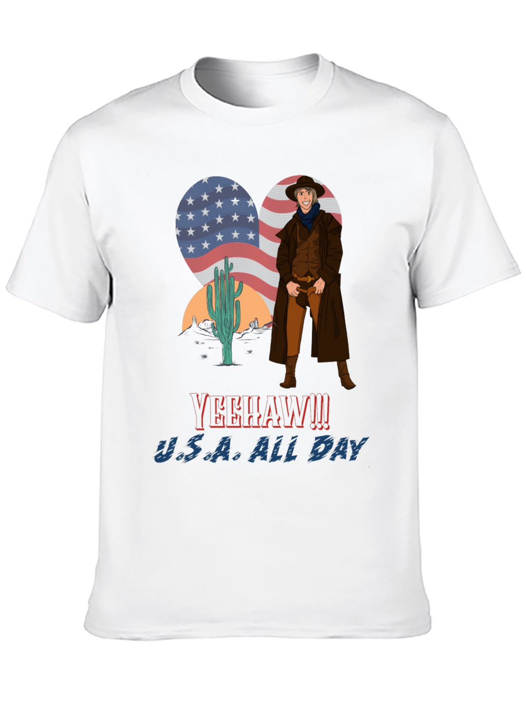 Yeehaw U.S.A. All Day Cowboy T-Shirt