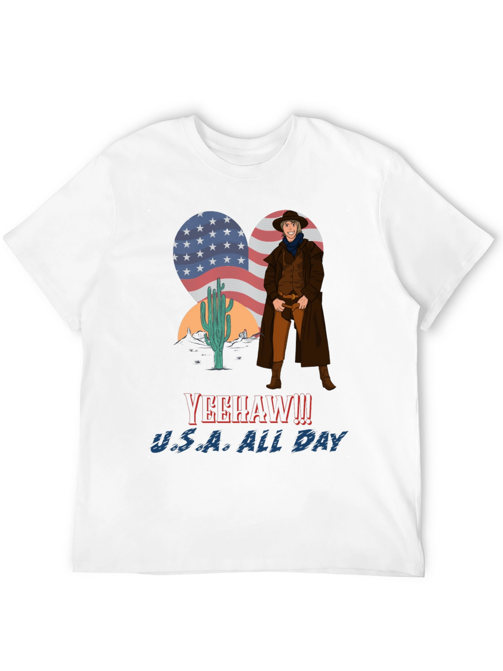 Yeehaw U.S.A. All Day Cowboy T-Shirt