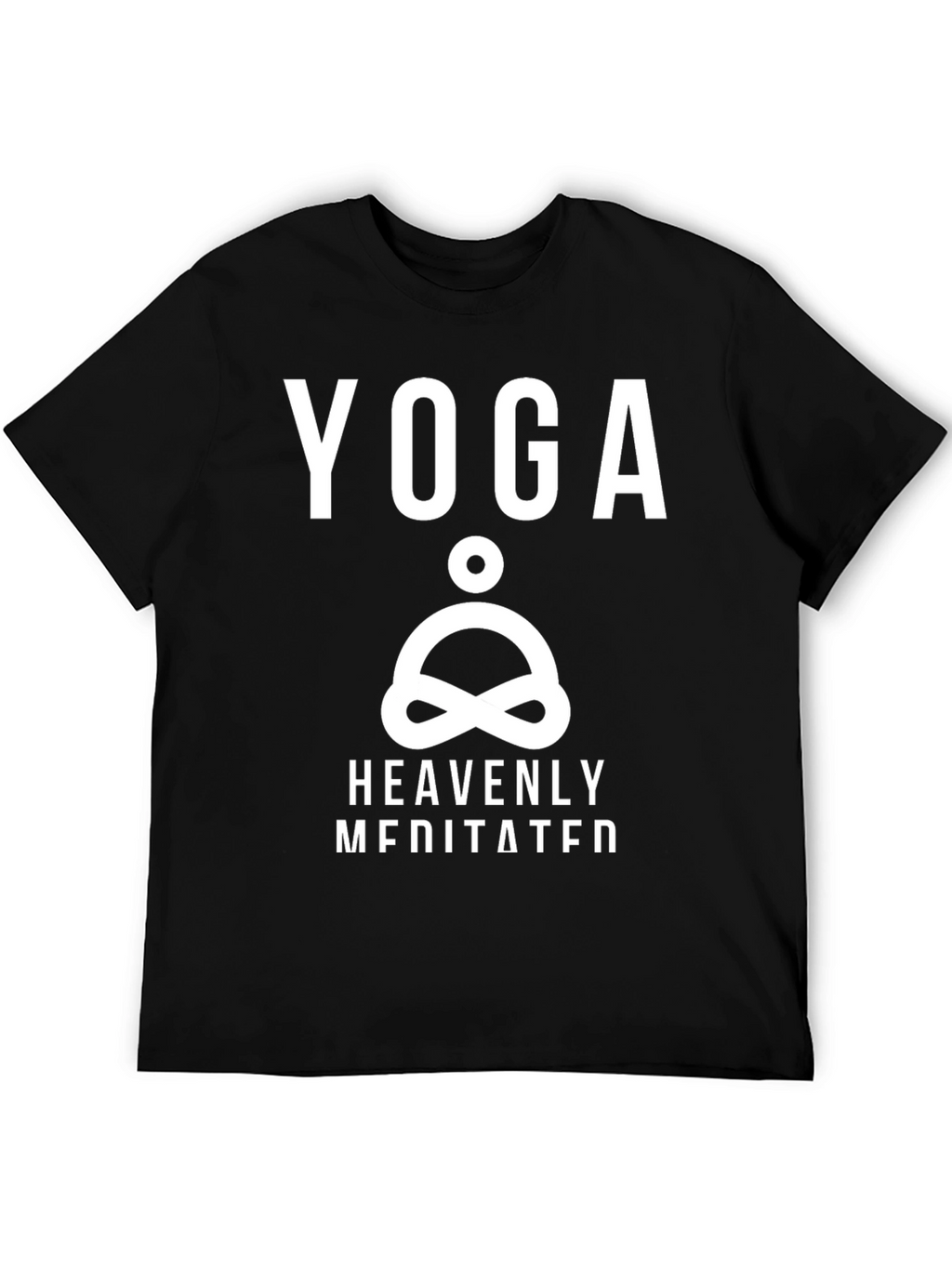 Yoga Heavenly Meditated Black Graphic T-Shirt