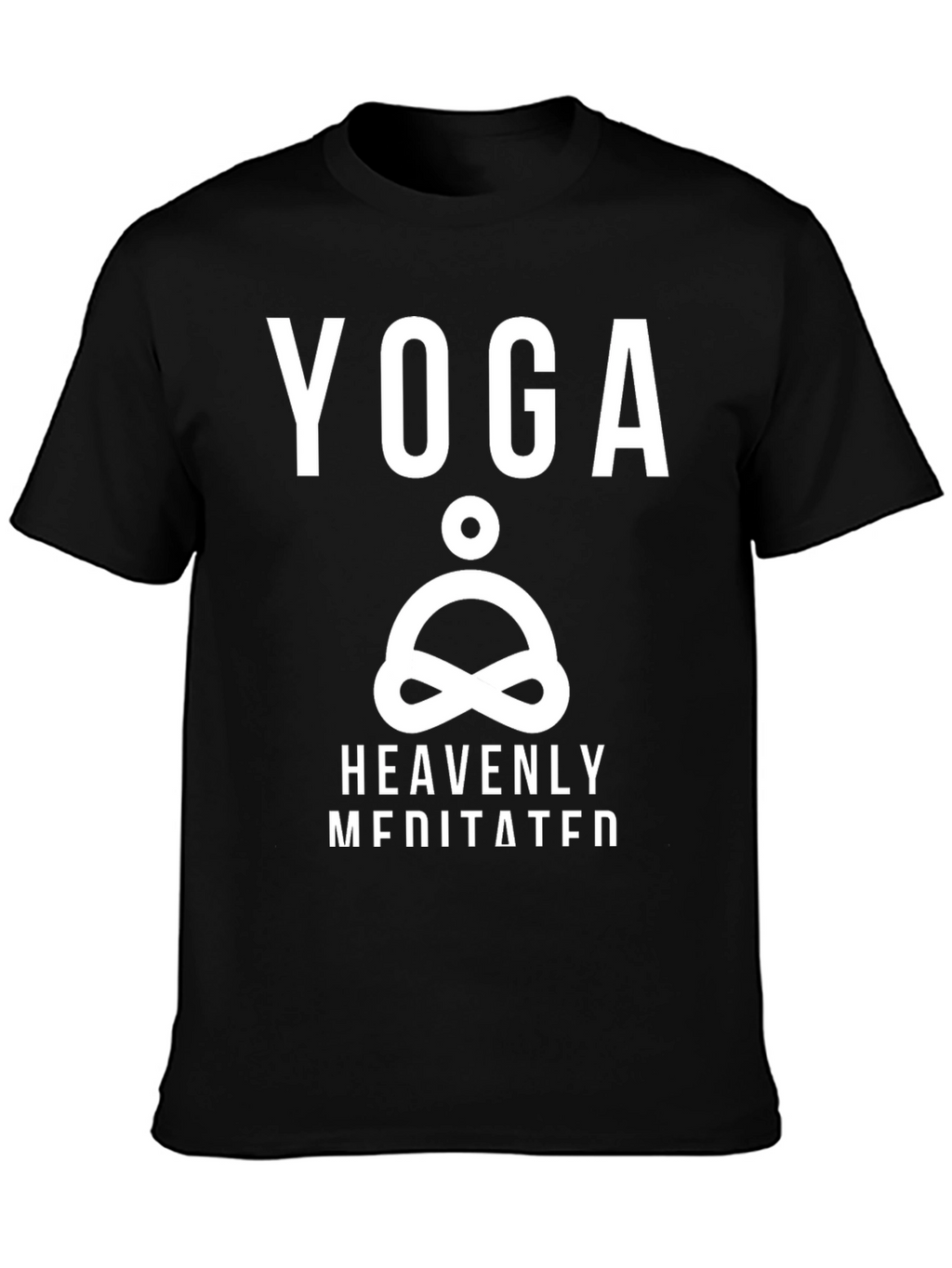 Yoga Heavenly Meditated Black Graphic T-Shirt