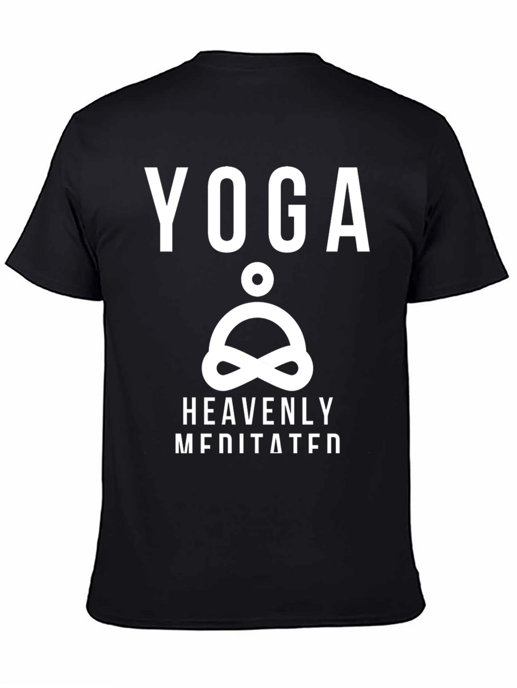 Yoga Heavenly Meditated Black Graphic T-Shirt