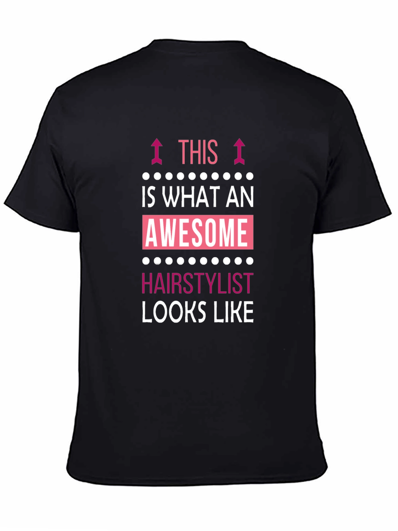 Awesome Hairstylist Graphic Tee - Black Crew Neck