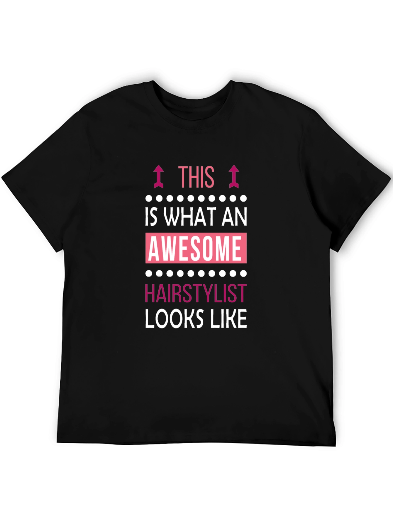 Awesome Hairstylist Graphic Tee - Black Crew Neck