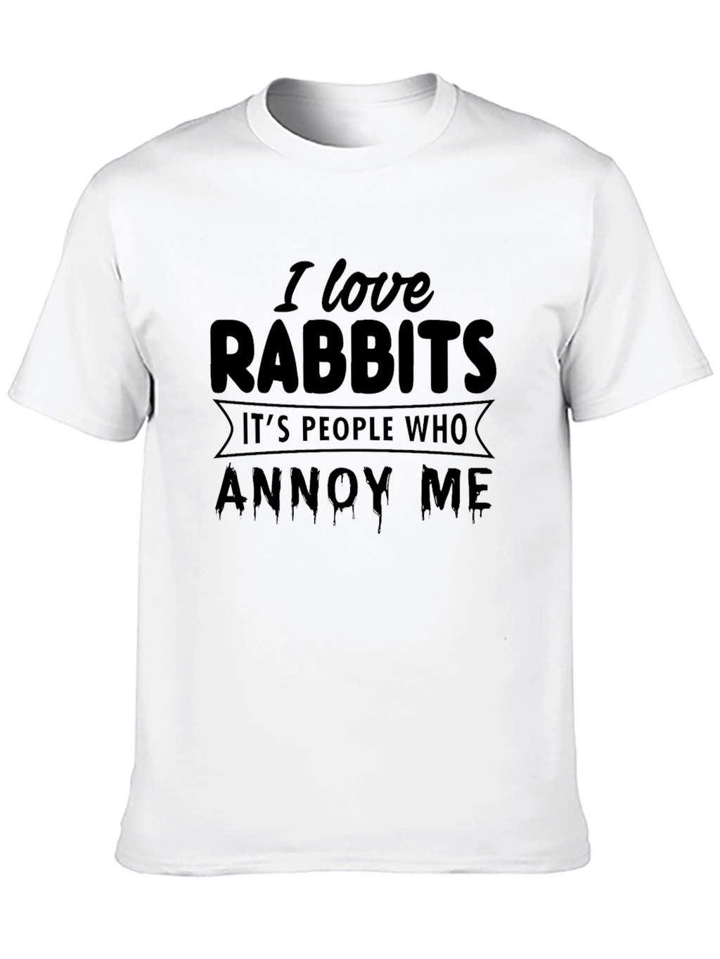 I Love Rabbits Funny Graphic T-Shirt
