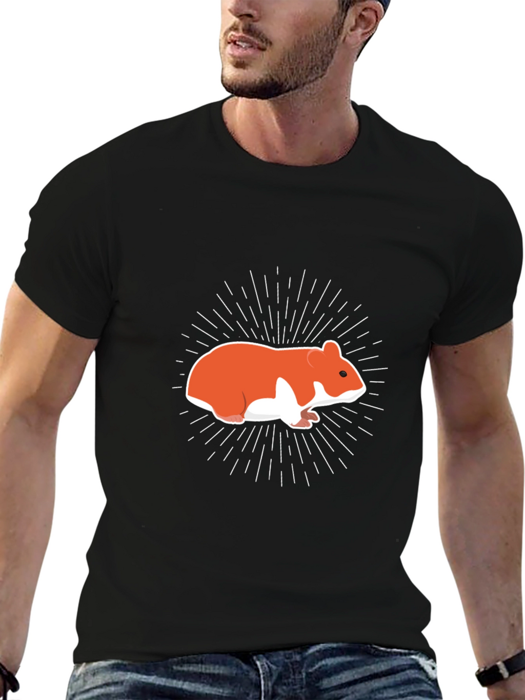 Hamster Graphic Tee - Mens Black T-Shirt