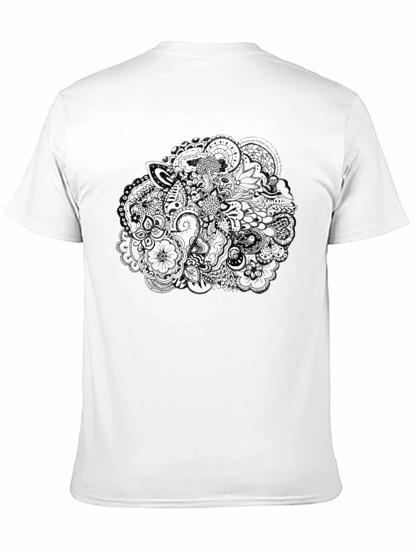 Mens Black Graphic Print Crewneck T-Shirt
