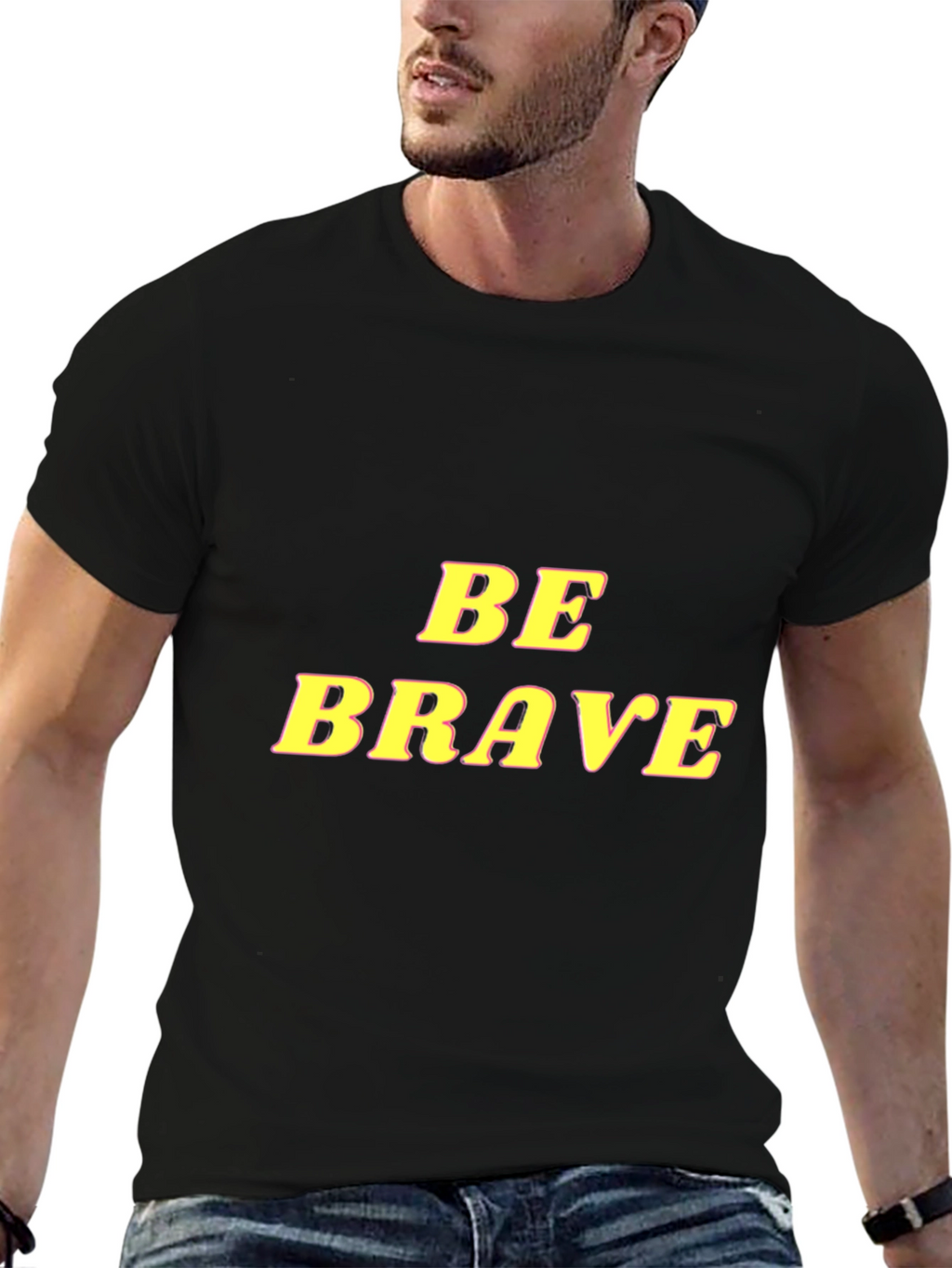 Be Brave Graphic Tee - Mens Black T-Shirt