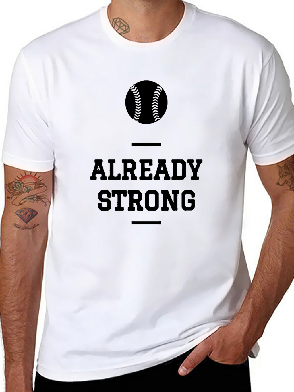 Already Strong Baseball Graphic T-Shirt
