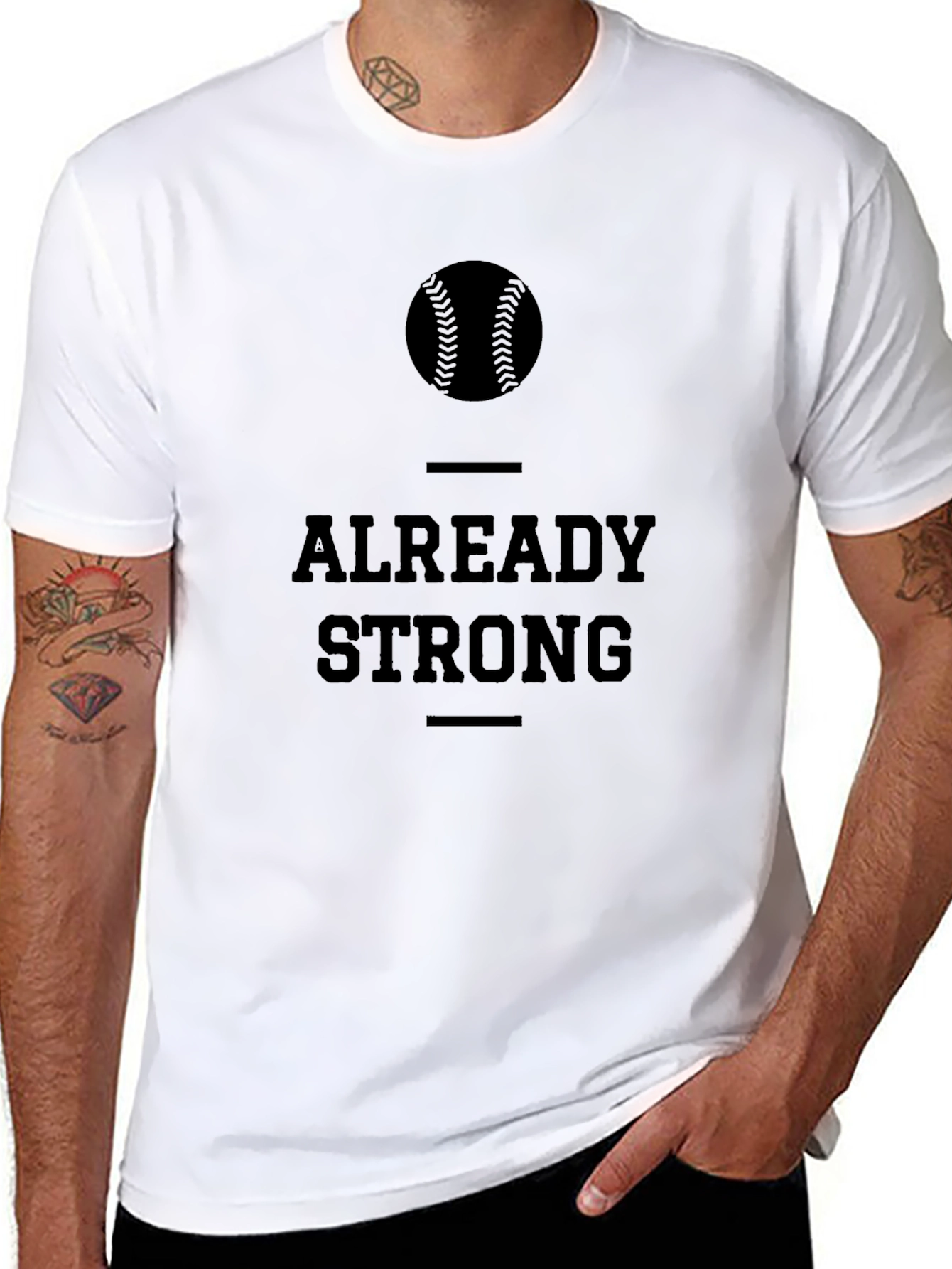 Already Strong Baseball Graphic T-Shirt