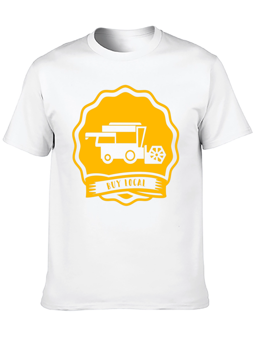 Buy Local Tractor Tee - Black Cotton T-Shirt