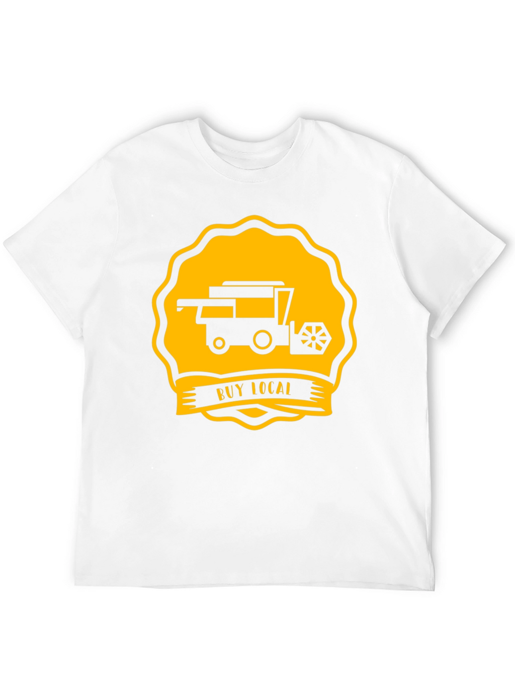 Buy Local Tractor Tee - Black Cotton T-Shirt
