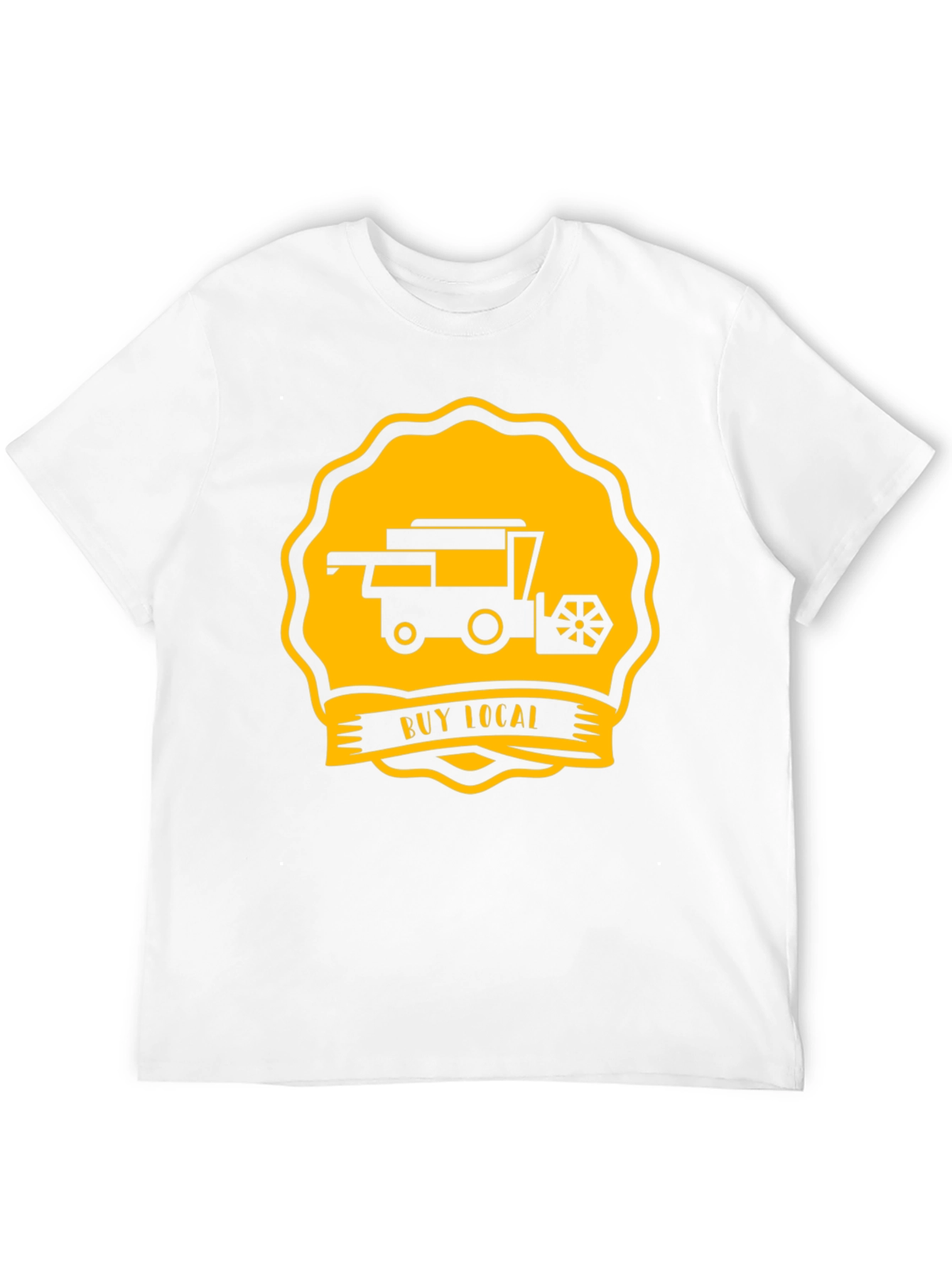 Buy Local Tractor Tee - Black Cotton T-Shirt