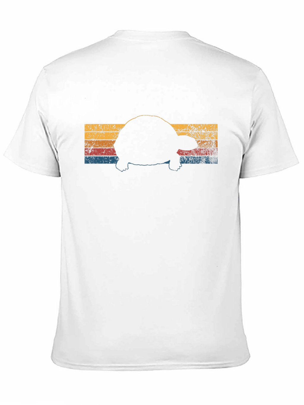 Retro Turtle Silhouette Black T-Shirt