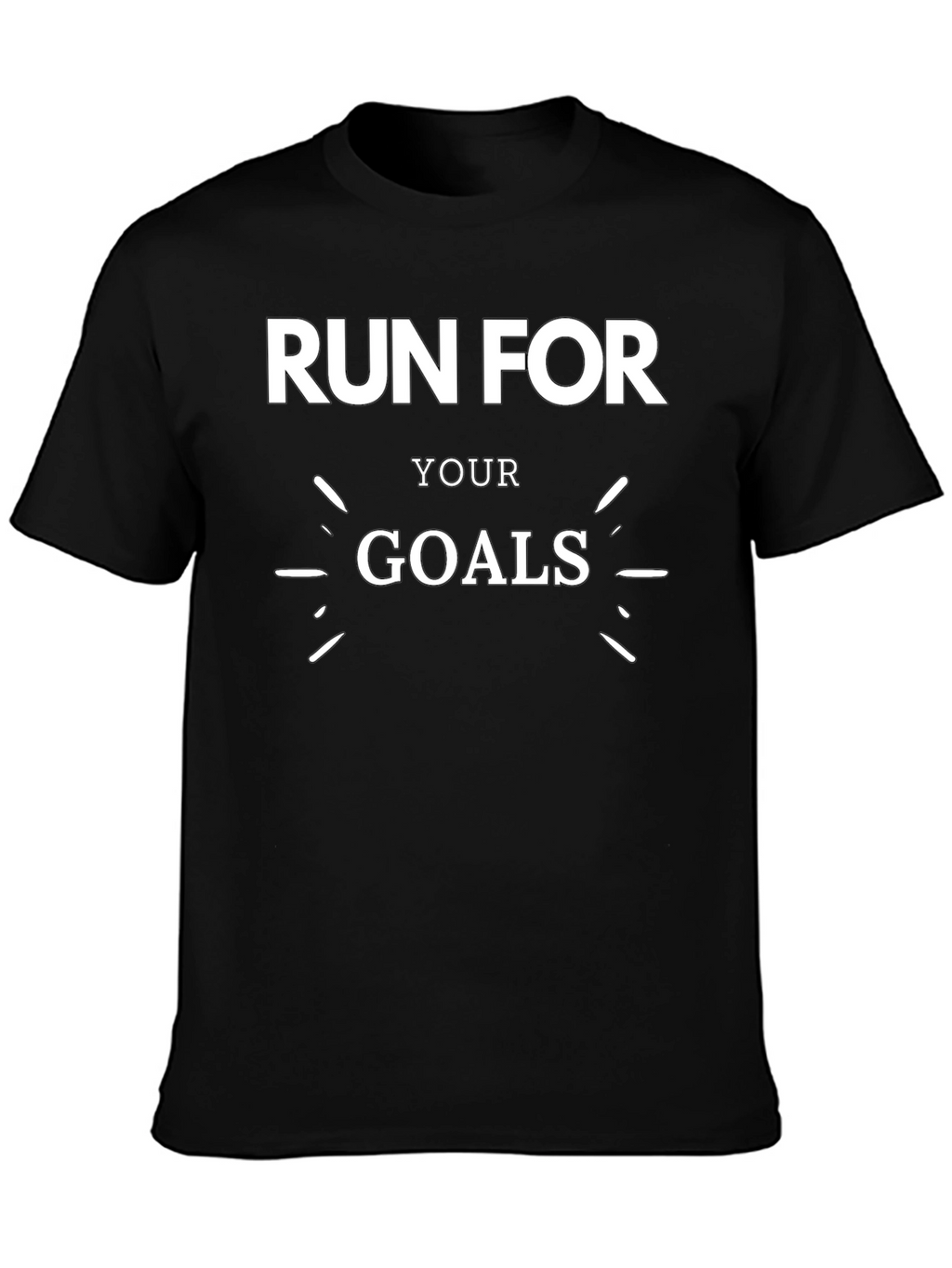Run For Your Goals Black Graphic Tee