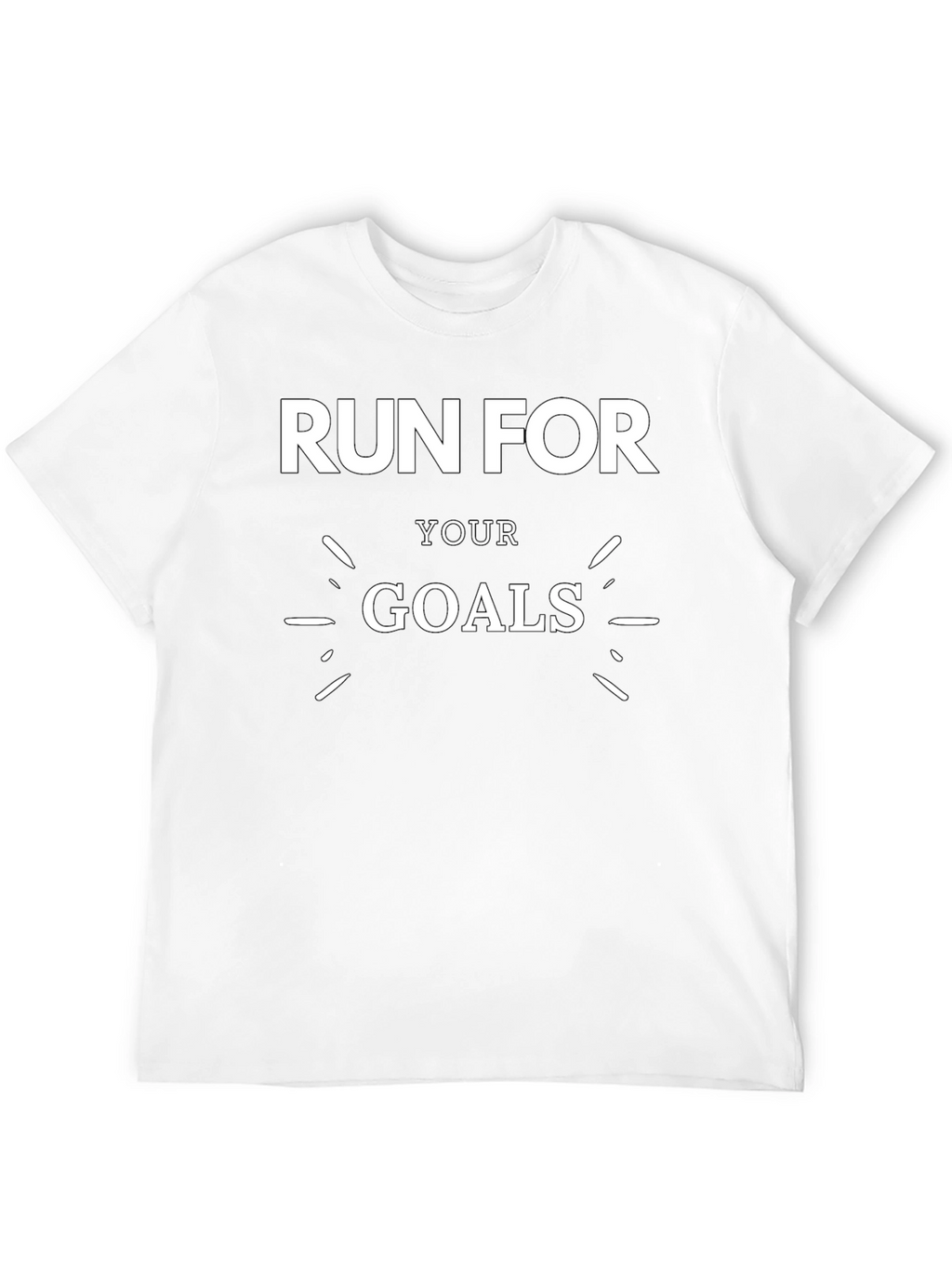 Run For Your Goals Black Graphic Tee