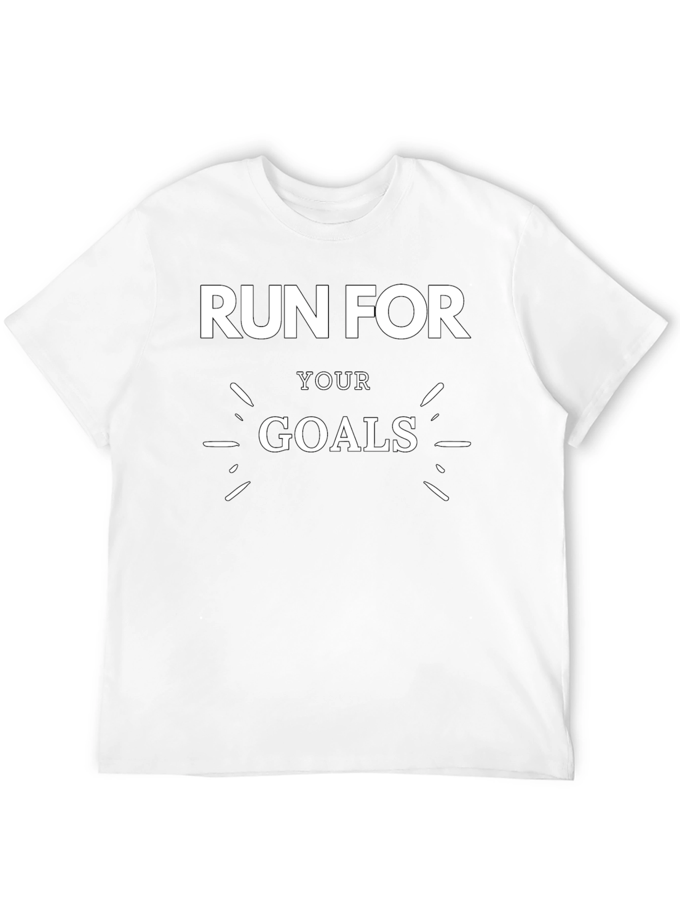 Run For Your Goals Black Graphic Tee