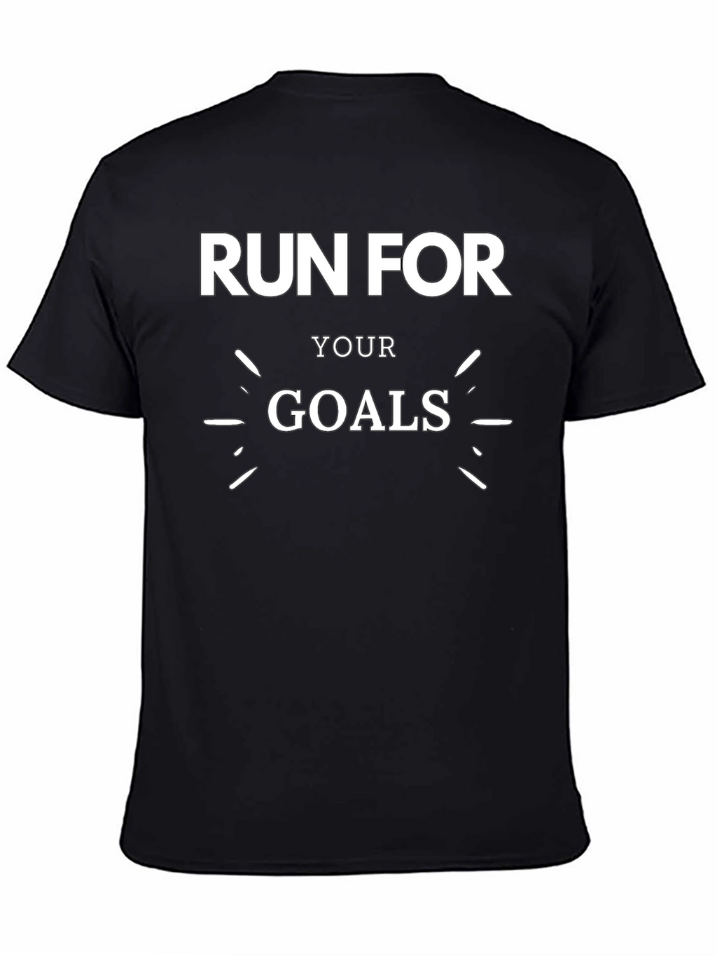 Run For Your Goals Black Graphic Tee