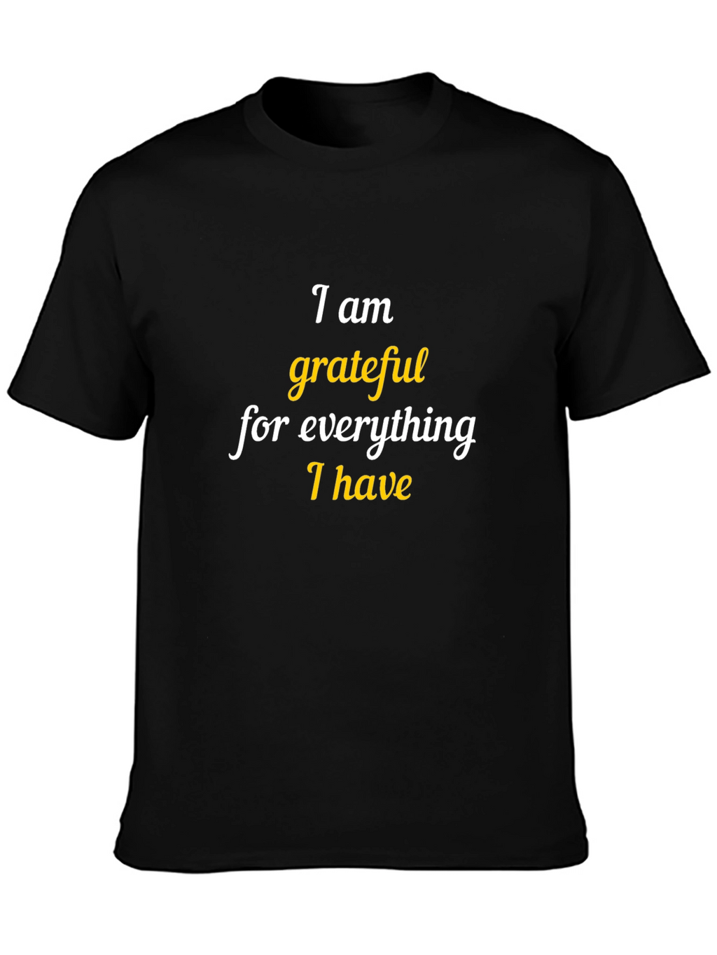 Grateful Print Black T-Shirt