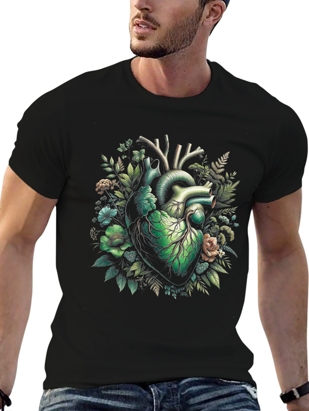 Floral Heart Tee - Natures Vitality Shirt