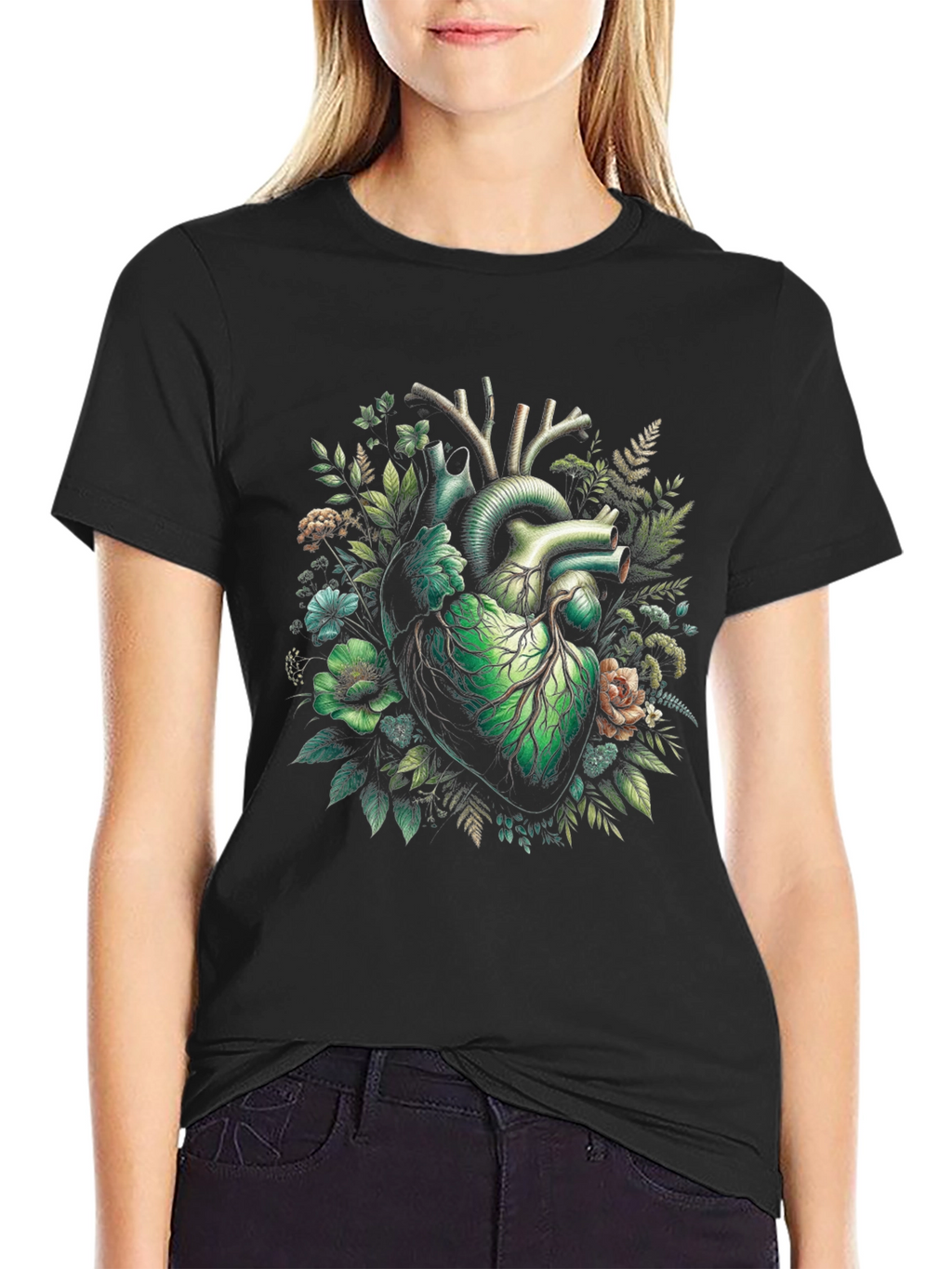 Floral Heart Tee - Natures Vitality Shirt