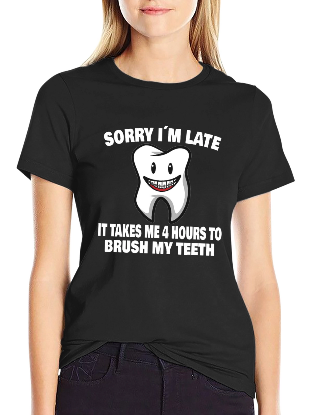 Funny Sorry Im Late Tooth T-Shirt