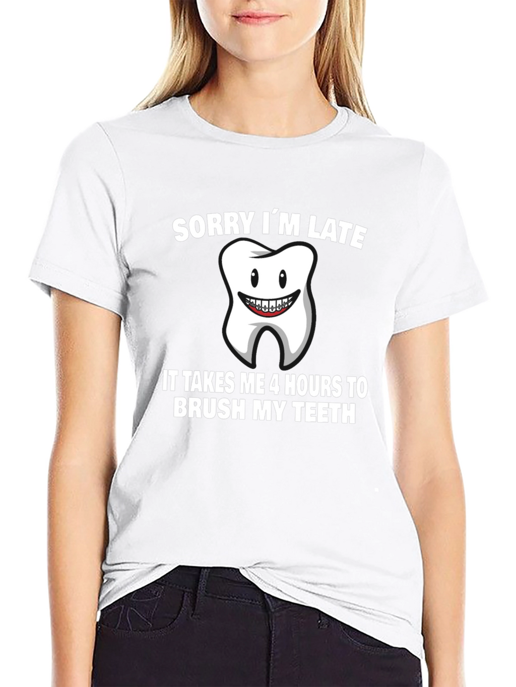 Funny Sorry Im Late Tooth T-Shirt