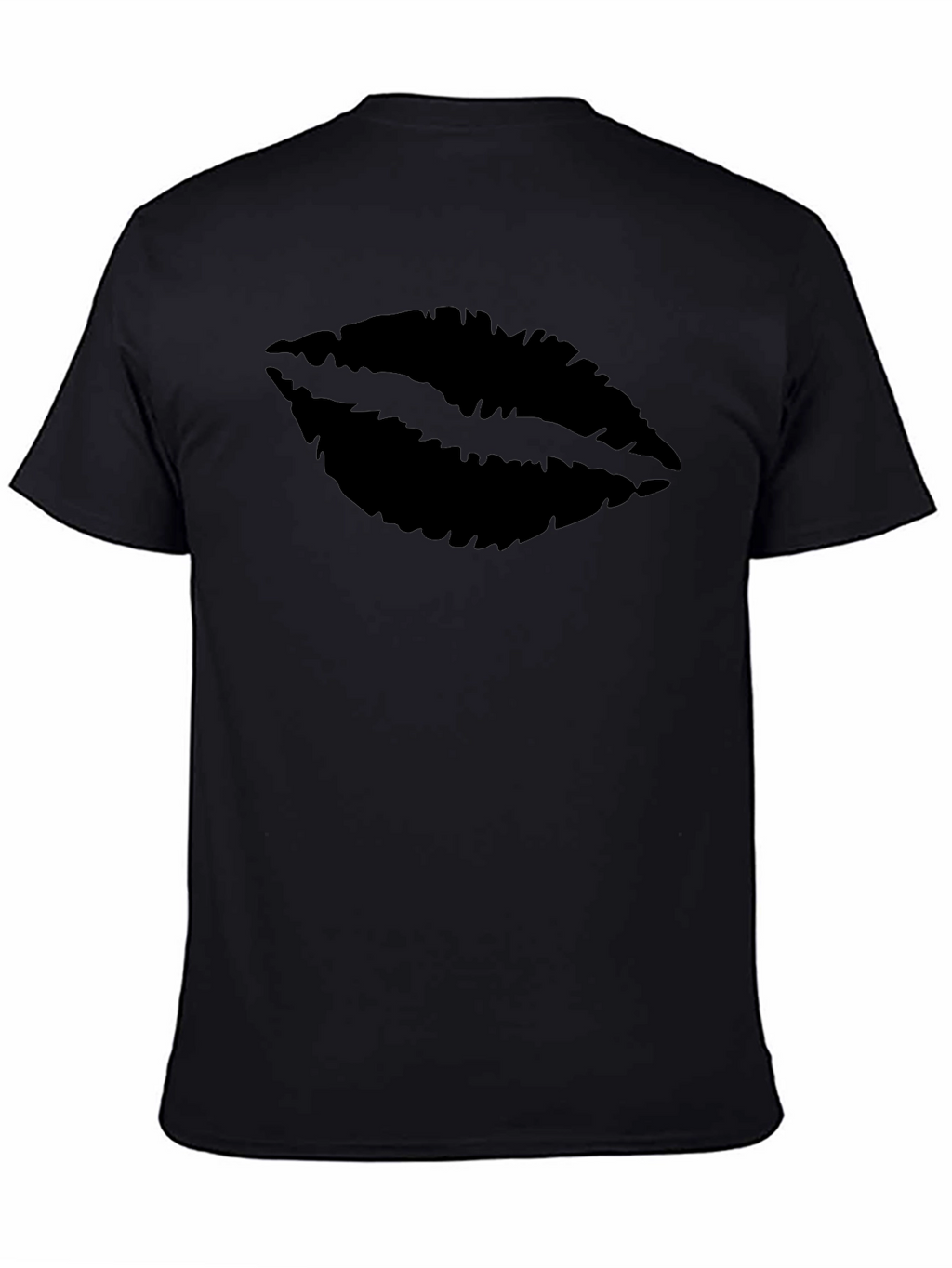 Statement Lips Graphic Black T-Shirt - Casual Tee