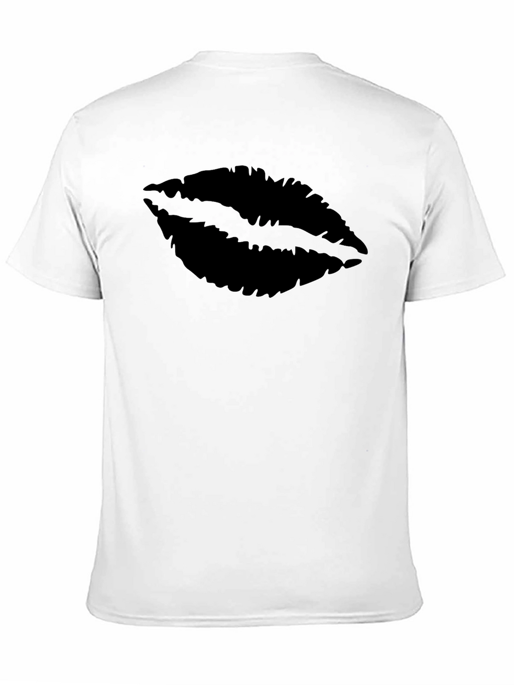 Statement Lips Graphic Black T-Shirt - Casual Tee