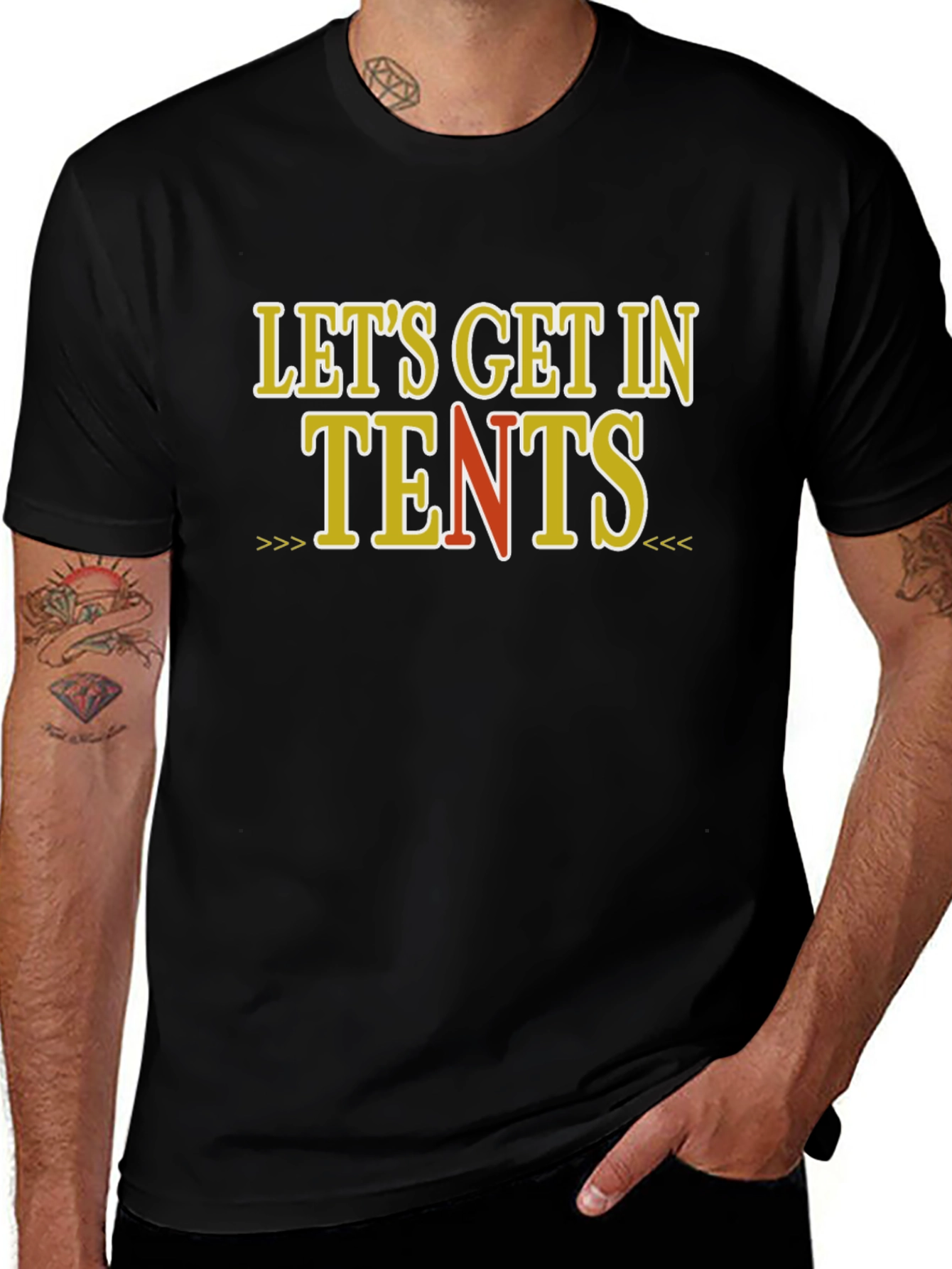 Lets Get In Tents Graphic T-Shirt