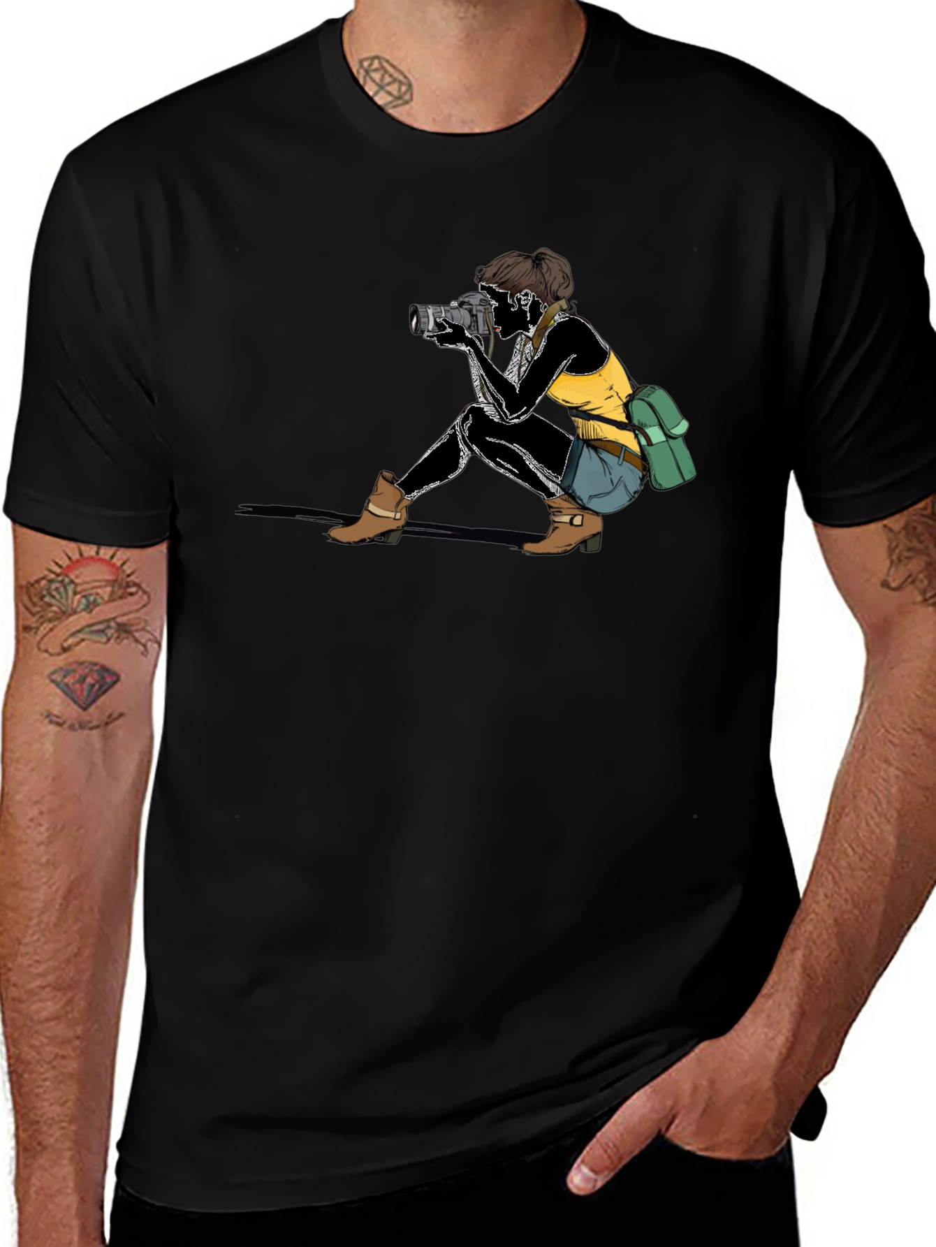 Photographer Graphic T-Shirt - Unisex Black Tee