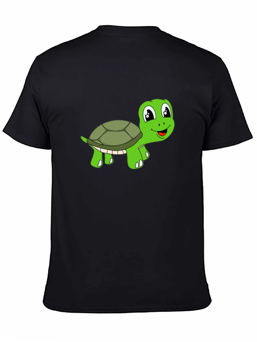 Cute Turtle Graphic T-Shirt - Black