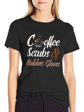 Coffee Scrubs & Rubber Gloves Graphic T-Shirt