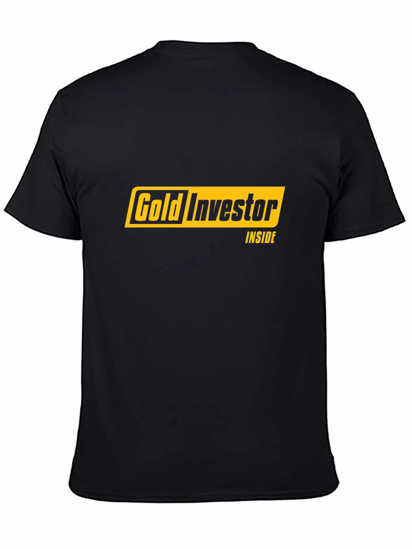 Gold Investor Inside Black T-Shirt