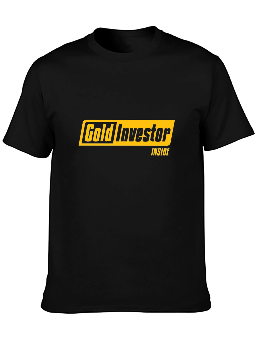 Gold Investor Inside Black T-Shirt