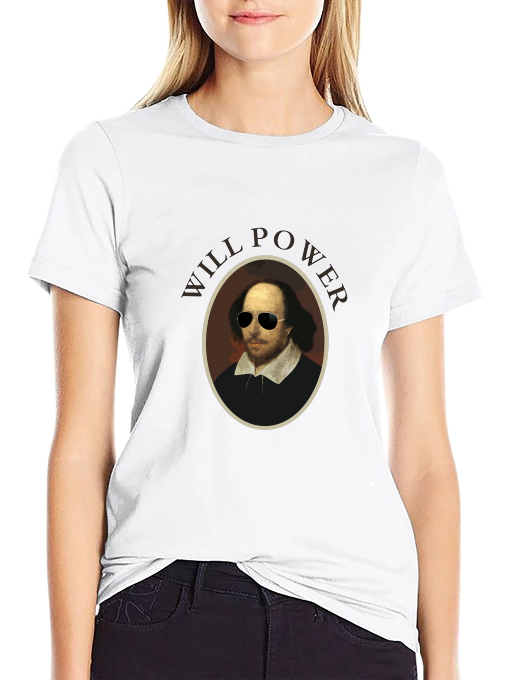 Will Power Shakespeare Black Graphic T-Shirt