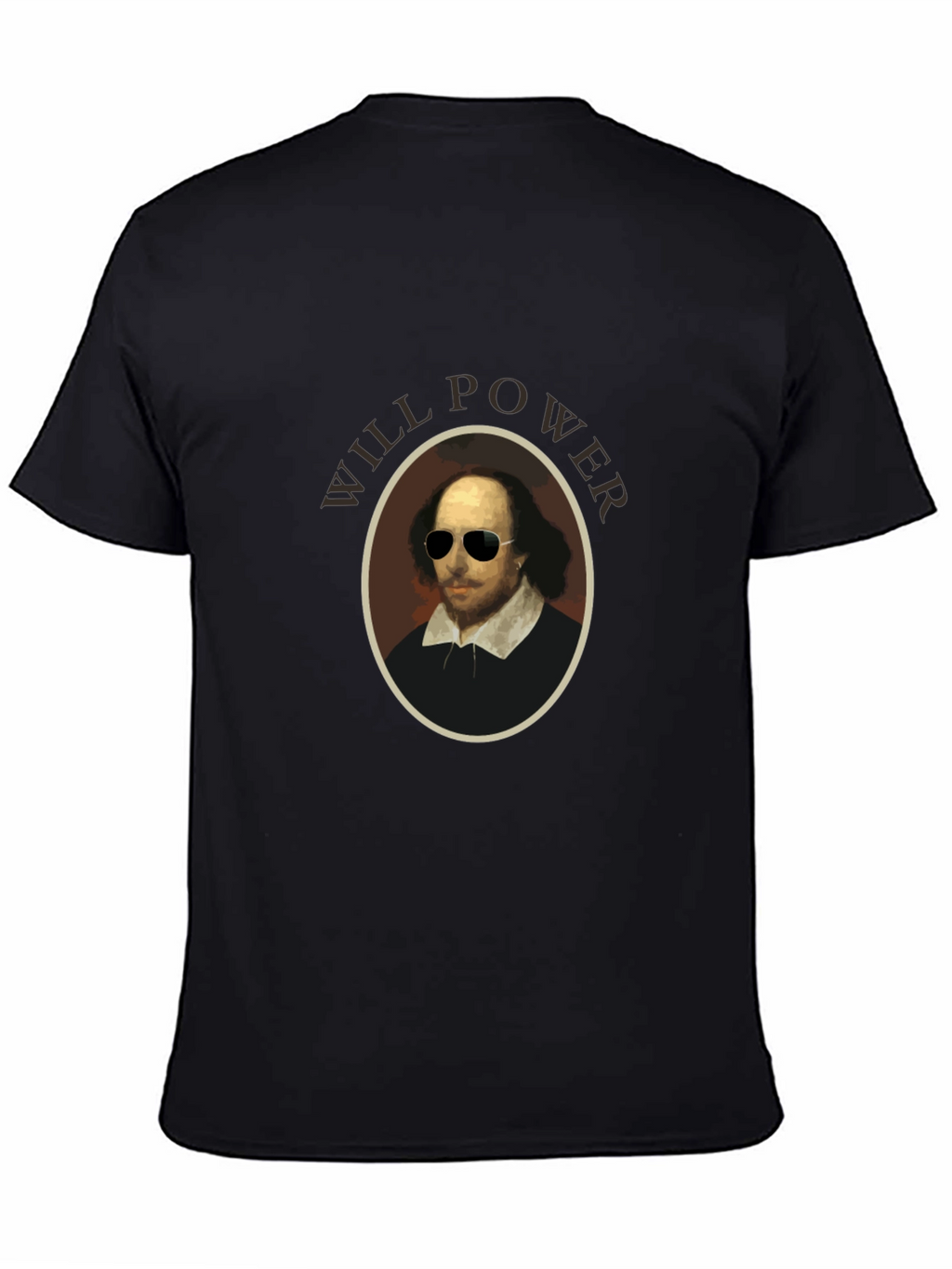 Will Power Shakespeare Black Graphic T-Shirt