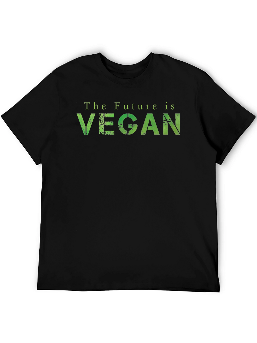 The Future is Vegan T-Shirt - Green Lettering
