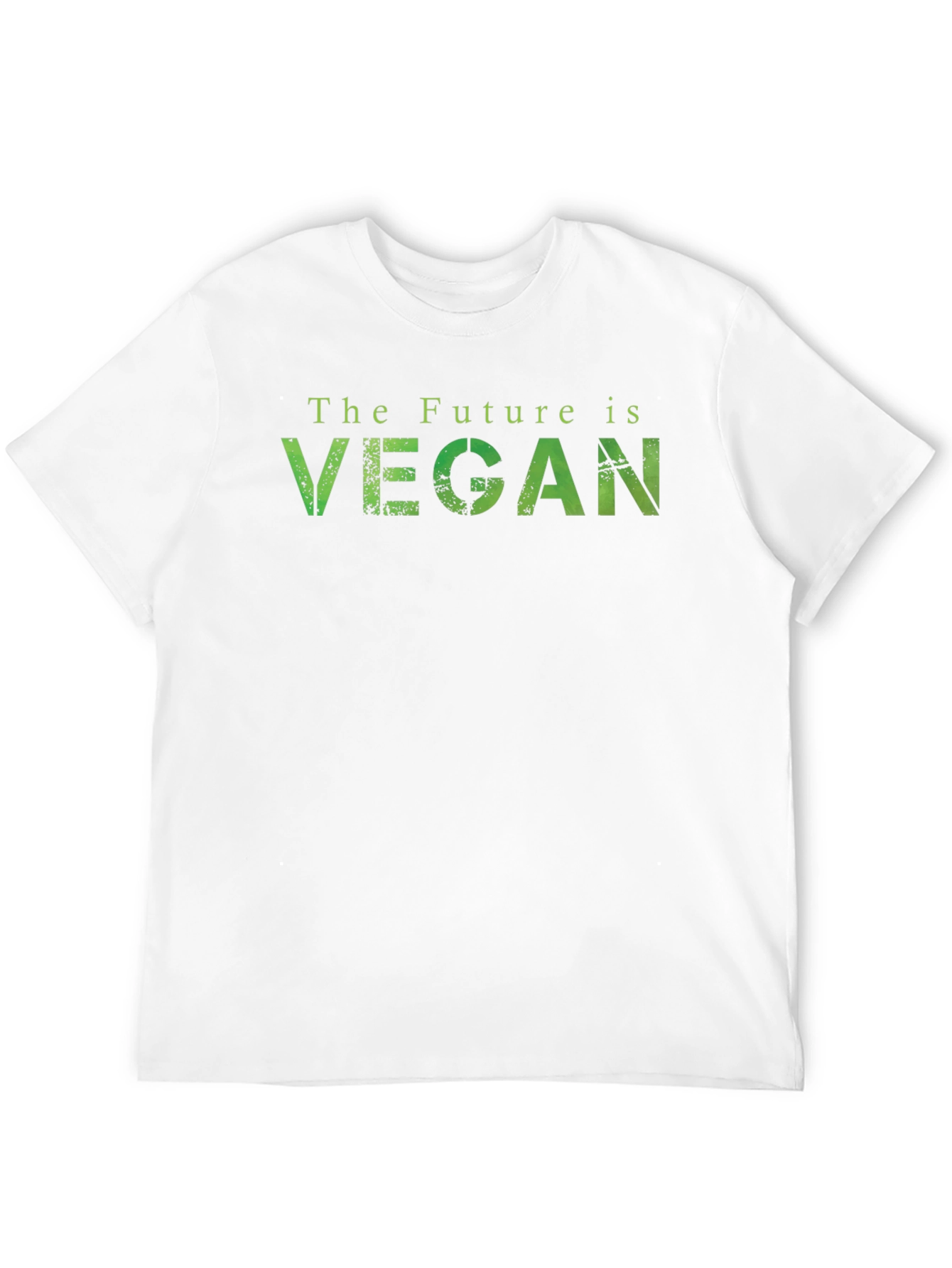 The Future is Vegan T-Shirt - Green Lettering