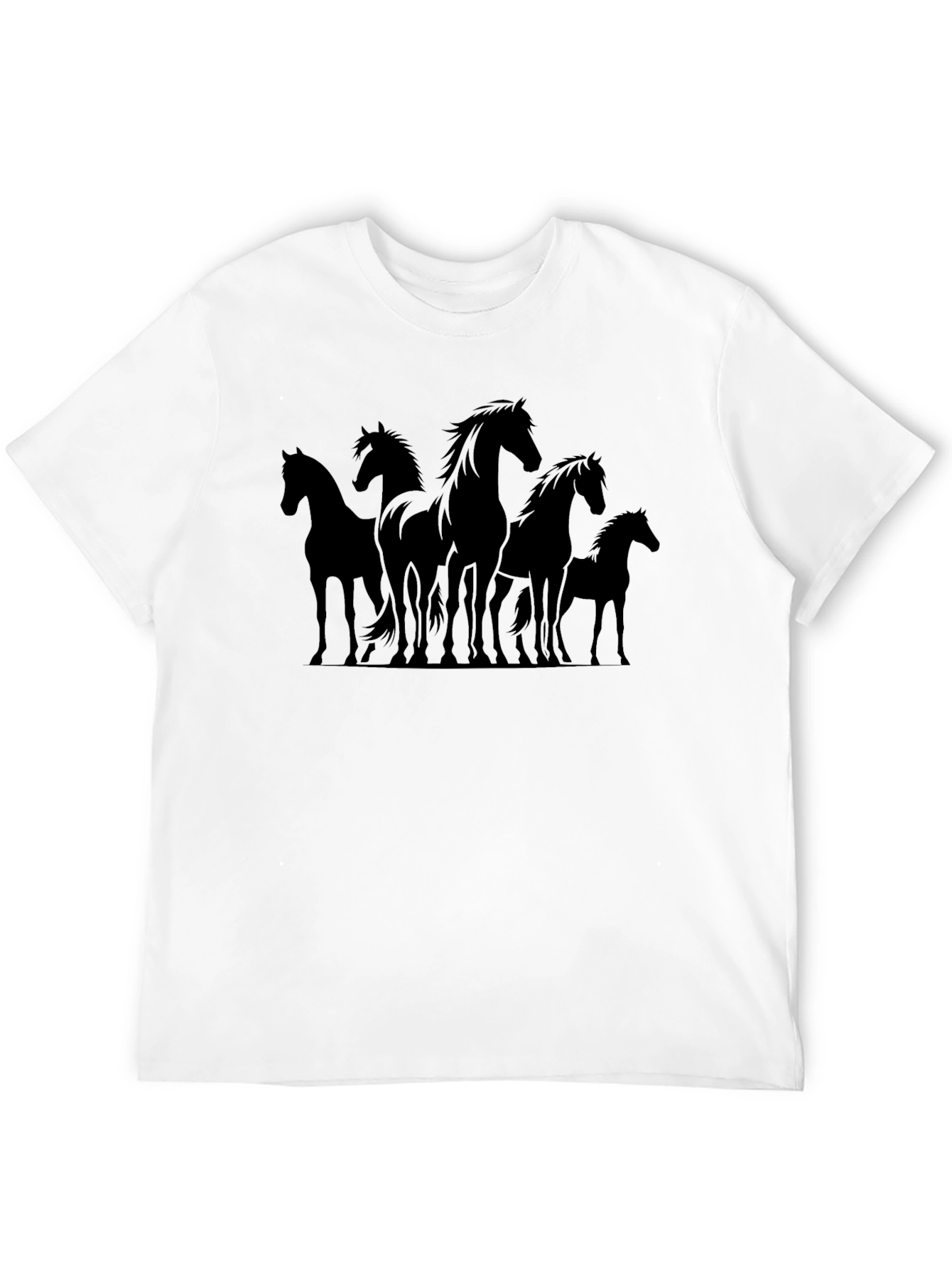 Silhouette Horse T-Shirt - Black Graphic Tee