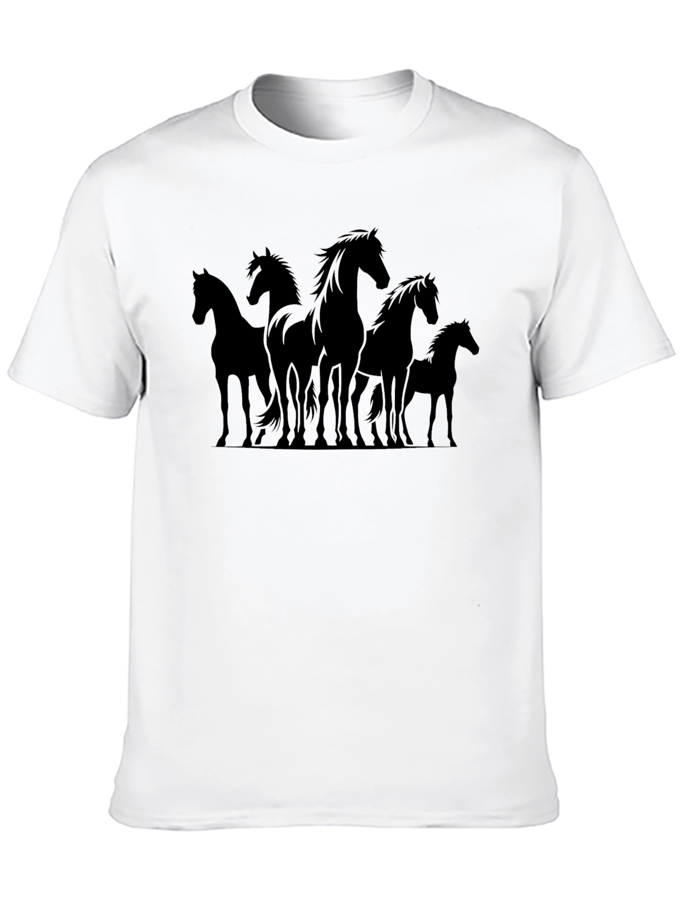 Silhouette Horse T-Shirt - Black Graphic Tee