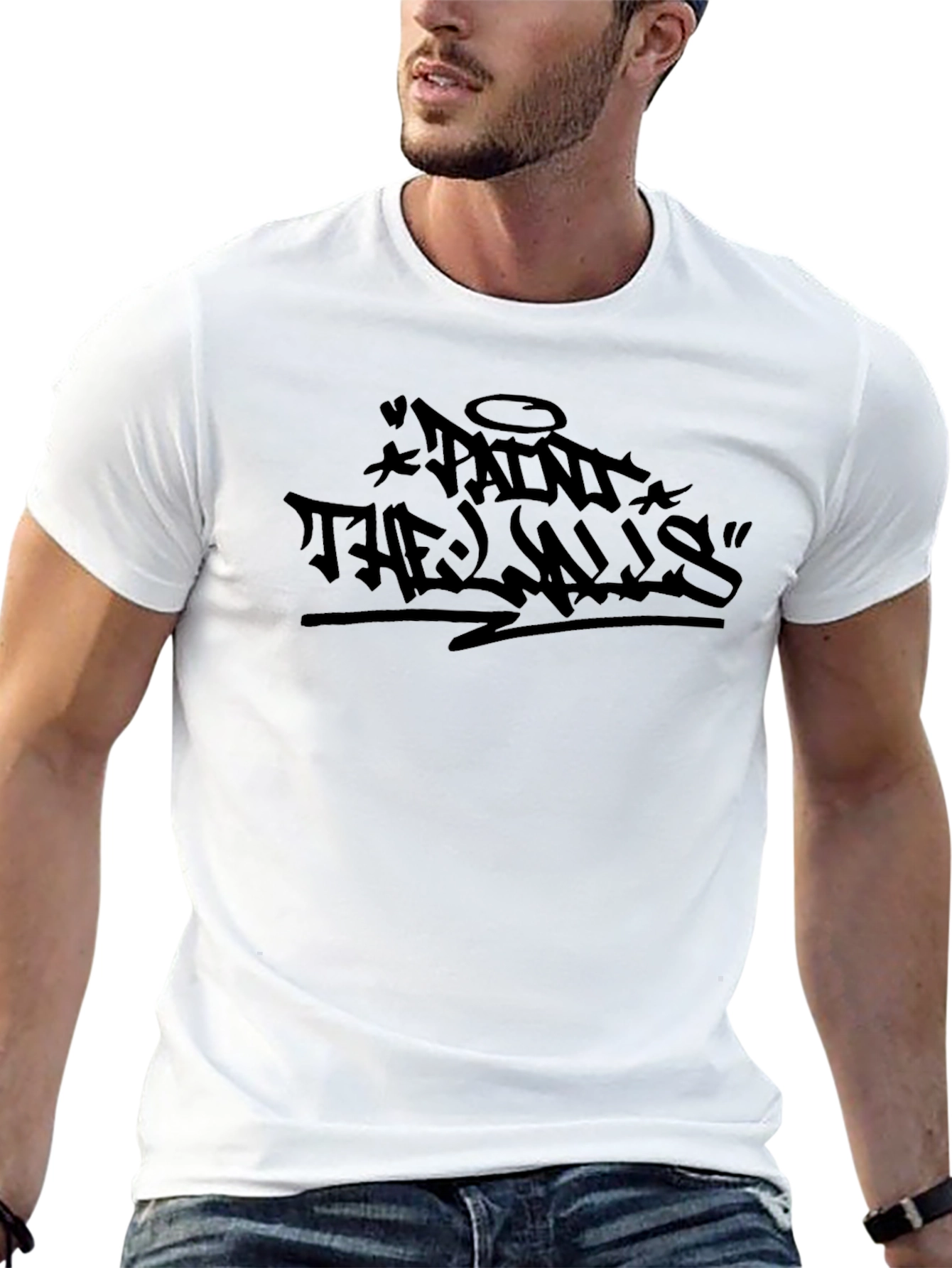 Black Paint the Walls Graphic Tee